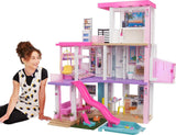Barbie Dream House (114cm), Casa de Muñecas de 3 Pisos, Piscina, Tobogán, Elevador para Silla de Ruedas, 75 Accesorios, Muñecas, Apto como Regalo para Niños de 3 Años en Adelante, GRG93