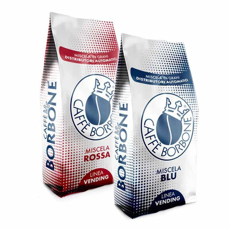 CAFFÈ BORBONE Café en grano Mix ROJO y AZUL 500g x 2
