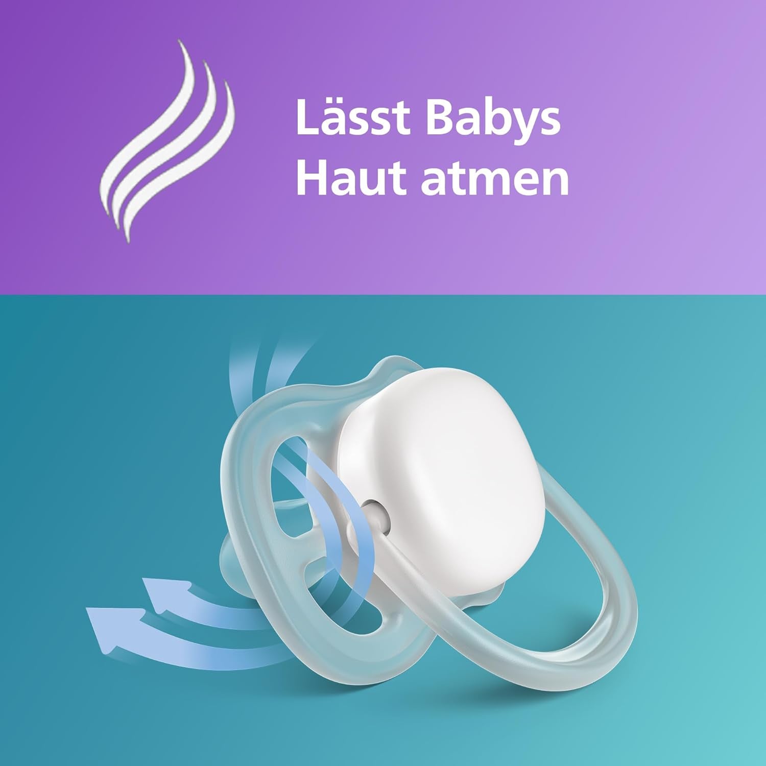 Chupetes Philips AVENT ultra air - Chupetes ligeros y transpirables para bebés de 0 a 6 meses, sin BPA, con estuche como esterilizador, pack de 2, modelo SCF085/24