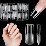 Uñas postizas cortas bailarina 120 Uds pegamento en 12 tamaños uñas artificiales cortas Gel suave cobertura completa puntas de uñas para uñas de Gel cortas S