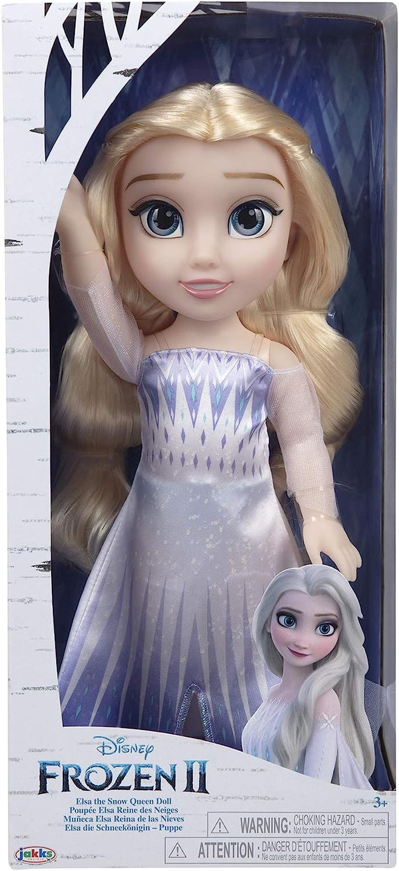 Muñeca Disney Frozen 2 ELSA La Reina de las Nieves - Muñeca movible de 35 cm de altura con un vestido icónico de moda y cabello largo y suelto para mayor diversión a la hora de jugar, para niñas a partir de 3 años, 214894 Naty Shop Dolls