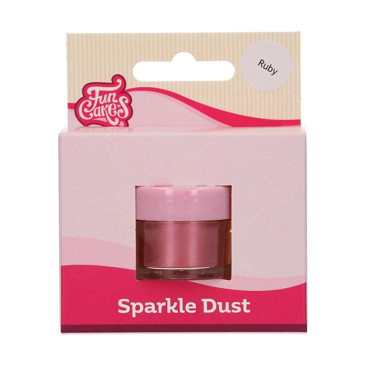 Funcakes Sparkle Dust Ruby: polvo espumoso de calidad alimentaria para decoración de tartas, certificado Halal