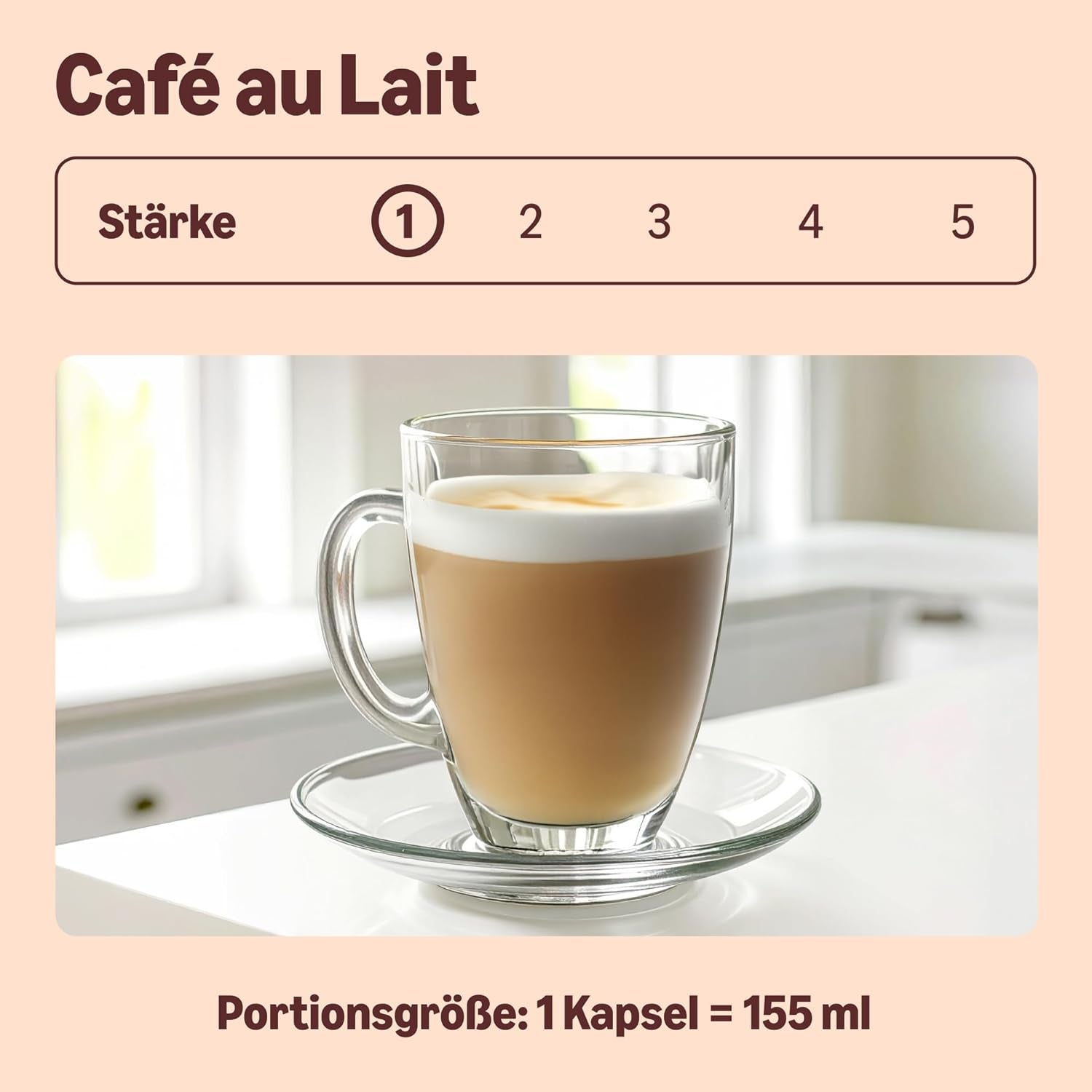 de Amazon Cafe au Lait Dolce Gusto compatible Kaffeekapseln, 48 Kapseln (3 Packungen mit je 16 Stück)