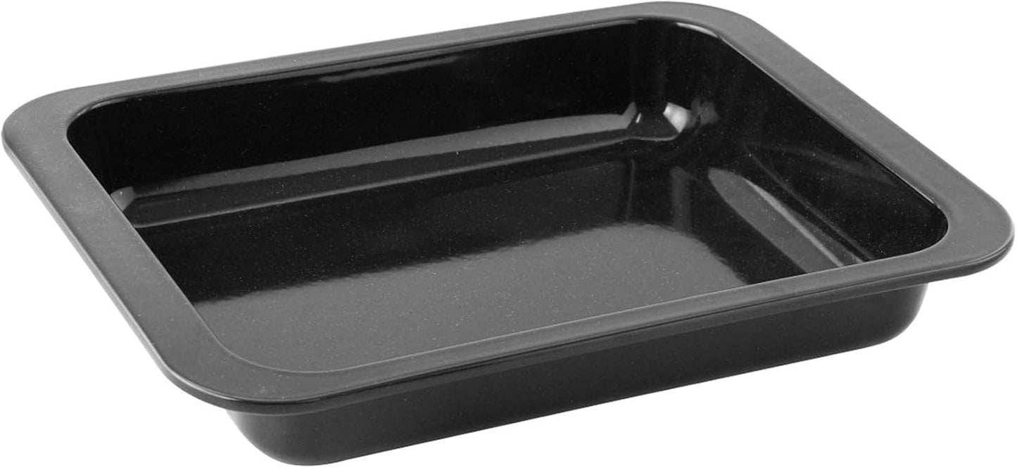 Zenker Ofenbackform (33 X 5 X 25 Cm) COCCIÓN ESPECIAL, Rechteckige Auflaufform Mit Esamel-Versiegelung, Backform Mit Extra Hohem Rand (Farbe: Schwarz), Menge: 1 Stück Moldes y bandejas para repostería Naty Shop