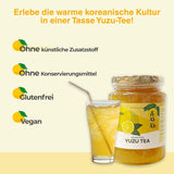 Bebida coreana Easycookasia – Té Yuzu | Afrutado, dulce y cítrico | Con vitamina C | Para té, limonada, cócteles y postres | Descubre la cultura asiática del té (500g)