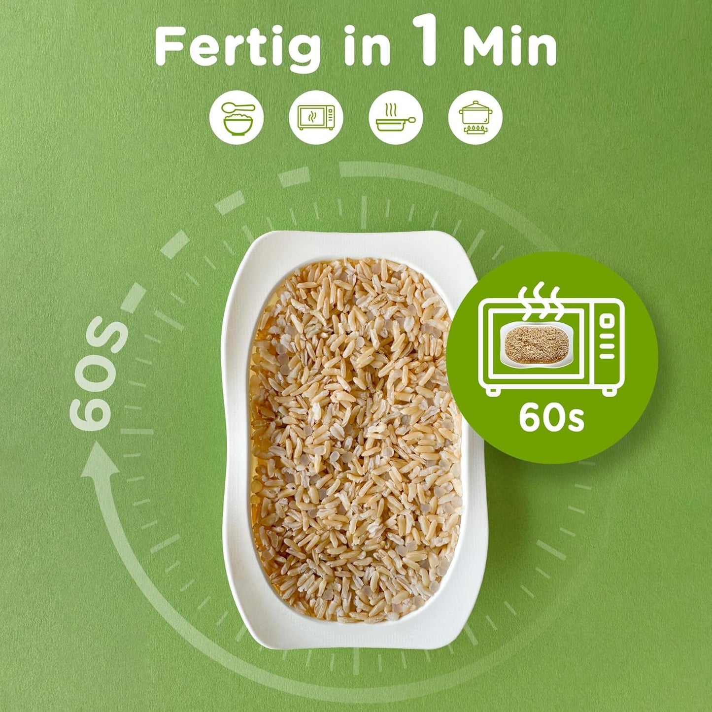 Elf-Family Konjak Reis Thai Brauner Shirataki Bowl -[Diätbox für 1 Wo.] - Instant Jasmin Reis - Fertiggerichte für Mikrowelle - Natürlich Superfoods Mikronährstoffe - Vegano/Bajo en carbohidratos/Fettfrei- Caja de 6 unidades