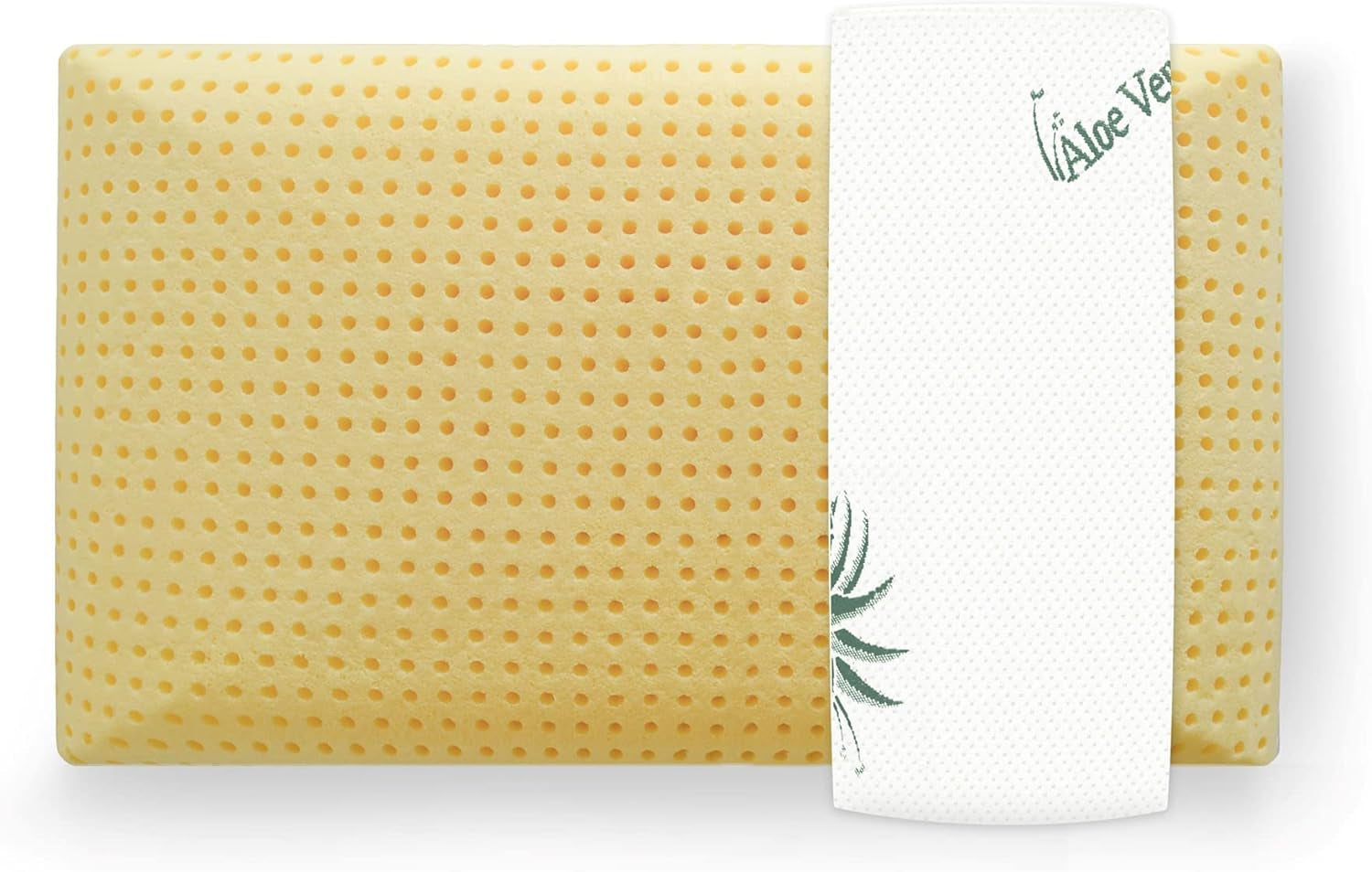 Mister Sandman Almohada Ergonómica 40X80, Almohada Cervical con Funda de Aloe Vera, Almohada Visco Perfecta para personas que duermen boca abajo, boca arriba y de lado, Almohada Viscoelástica Almohadas Ortopédicas Cervicales Naty Shop