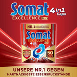 Somat Excellence plus 4En1 Caps (50 Caps), Naty Shop pastillas para lavavajillas