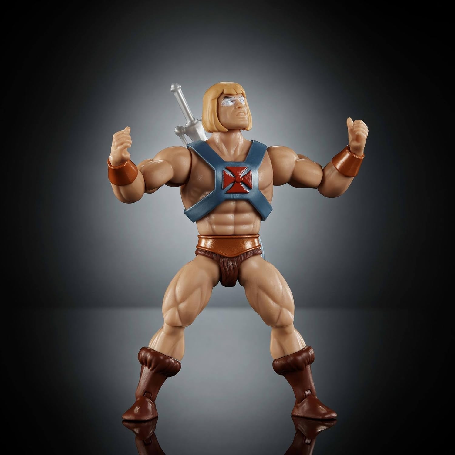 Figura de acción de Masters of the Universe Origins Faker de la colección de dibujos animados, de unos 14 cm de altura, duplicado de He-Man de la serie de televisión de los años 80, diseño detallado y 16 puntos de movimiento, JBM82 Figuras de acción Naty Shop