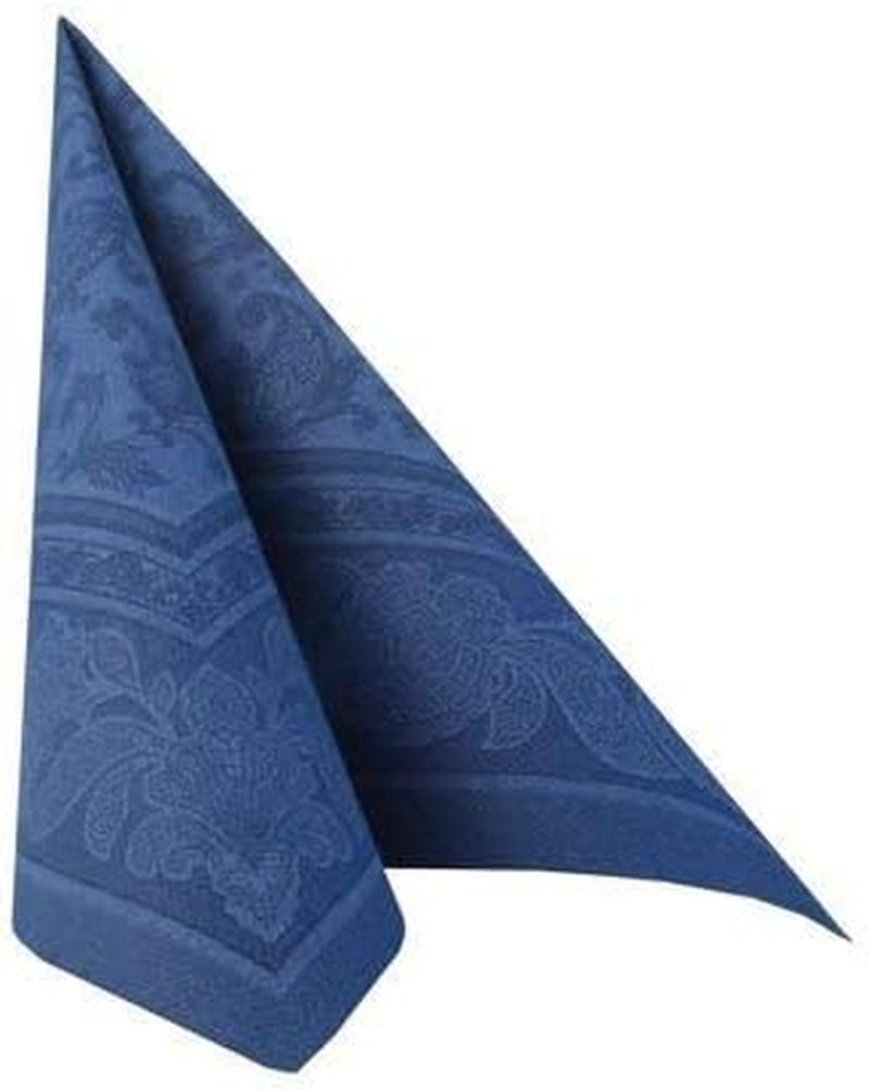 50 Servilletas "Colección ROYAL" Pliegue 1/4 40 Cm X 40 Cm azul oscuro "Adornos"