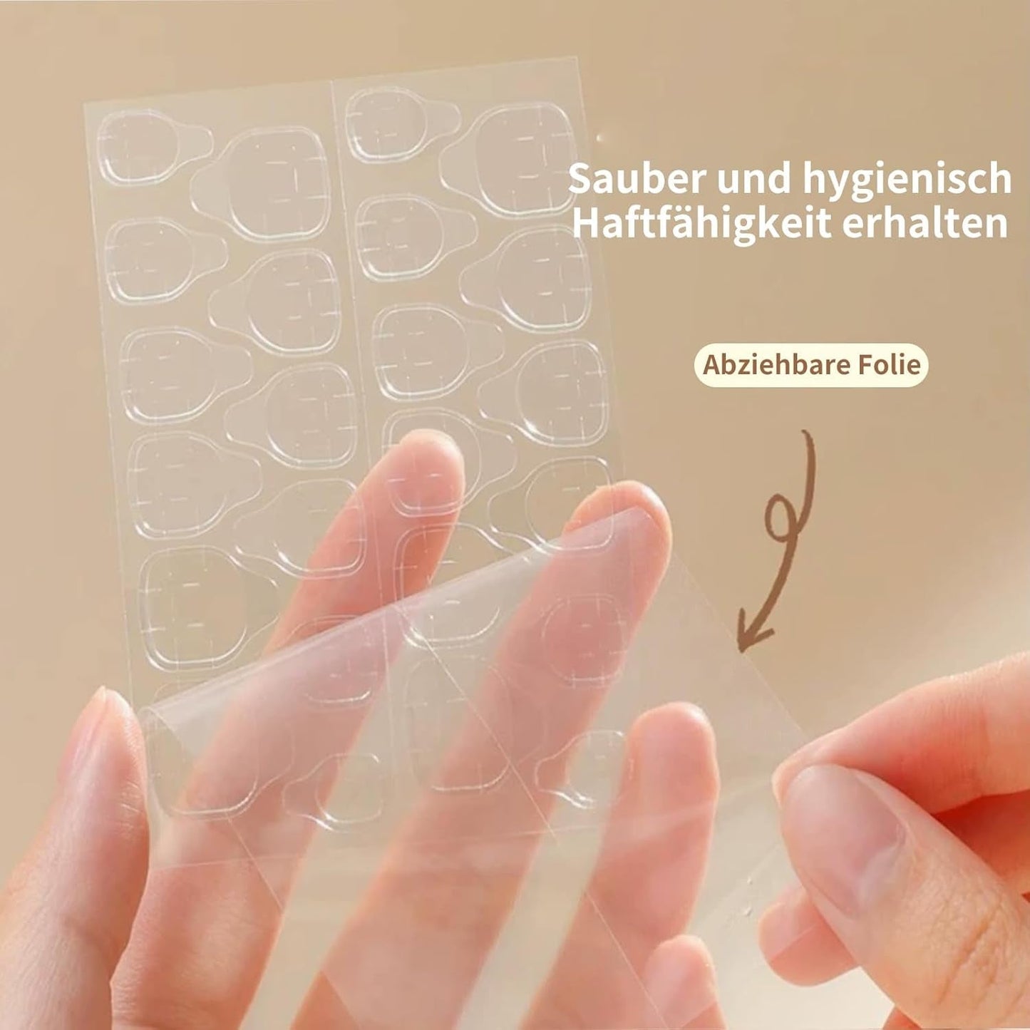 20 tabletas adhesivas para uñas de gelatina, almohadillas adhesivas transparentes y fuertes de doble cara, impermeables, reutilizables, para presionar en las uñas, juego de manicura DIY, accesorios para uñas