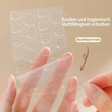 20 tabletas adhesivas para uñas de gelatina, almohadillas adhesivas transparentes y fuertes de doble cara, impermeables, reutilizables, para presionar en las uñas, juego de manicura DIY, accesorios para uñas