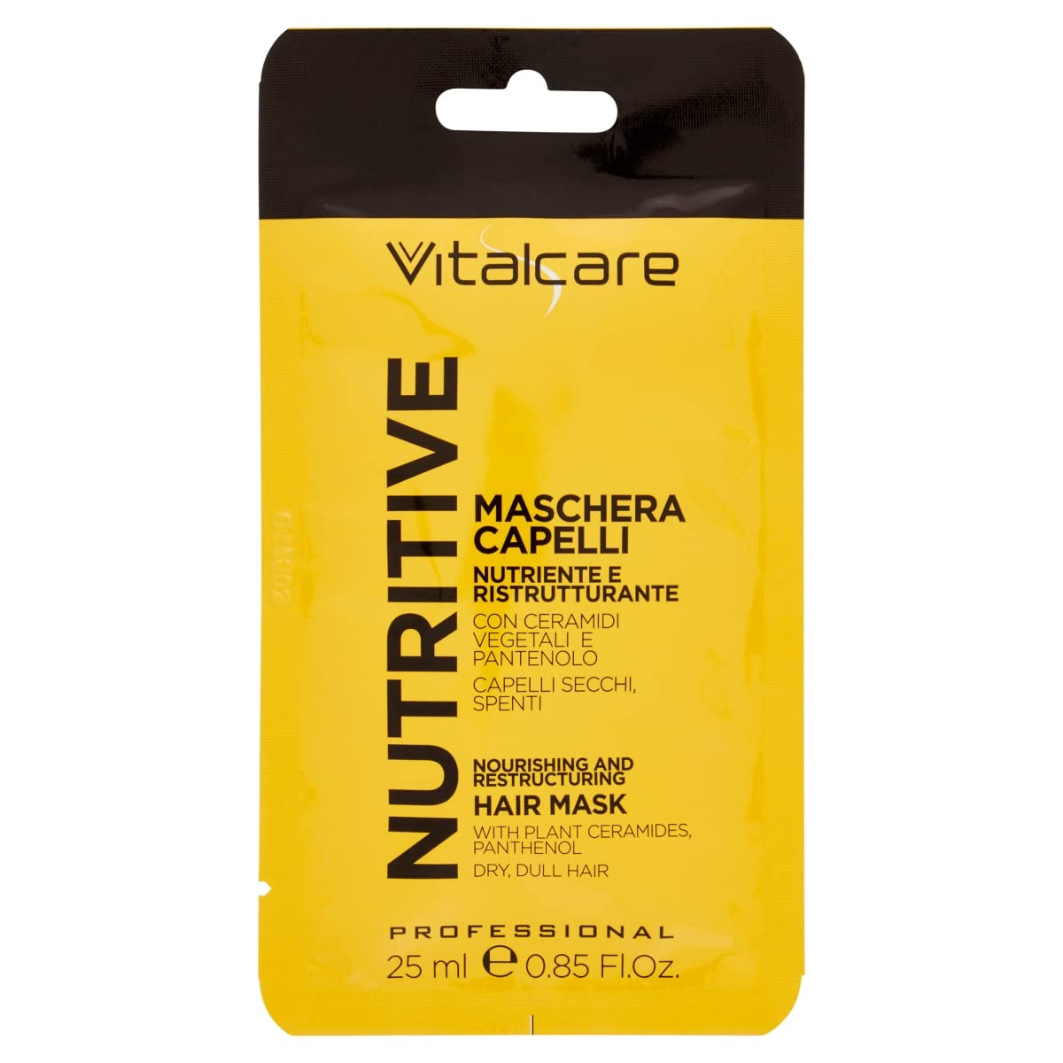 | Nutritive - mascarilla capilar nutritiva y regeneradora, tratamiento para cabello seco y brillante, con ceramidas vegetales y pantenol, mascarilla capilar Naty Shop 25 ml Título predeterminado