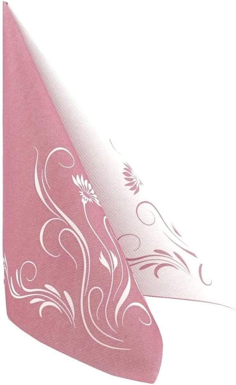 Appartina Elegantia Servilletas Airlaid Tipo Tela 40X40 Cm, Servilleta de Boda de Alta Calidad, Servilletas de Boda Tipo Tela Servilletas Desechables para Diversas Ocasiones (Rosa Oscuro)