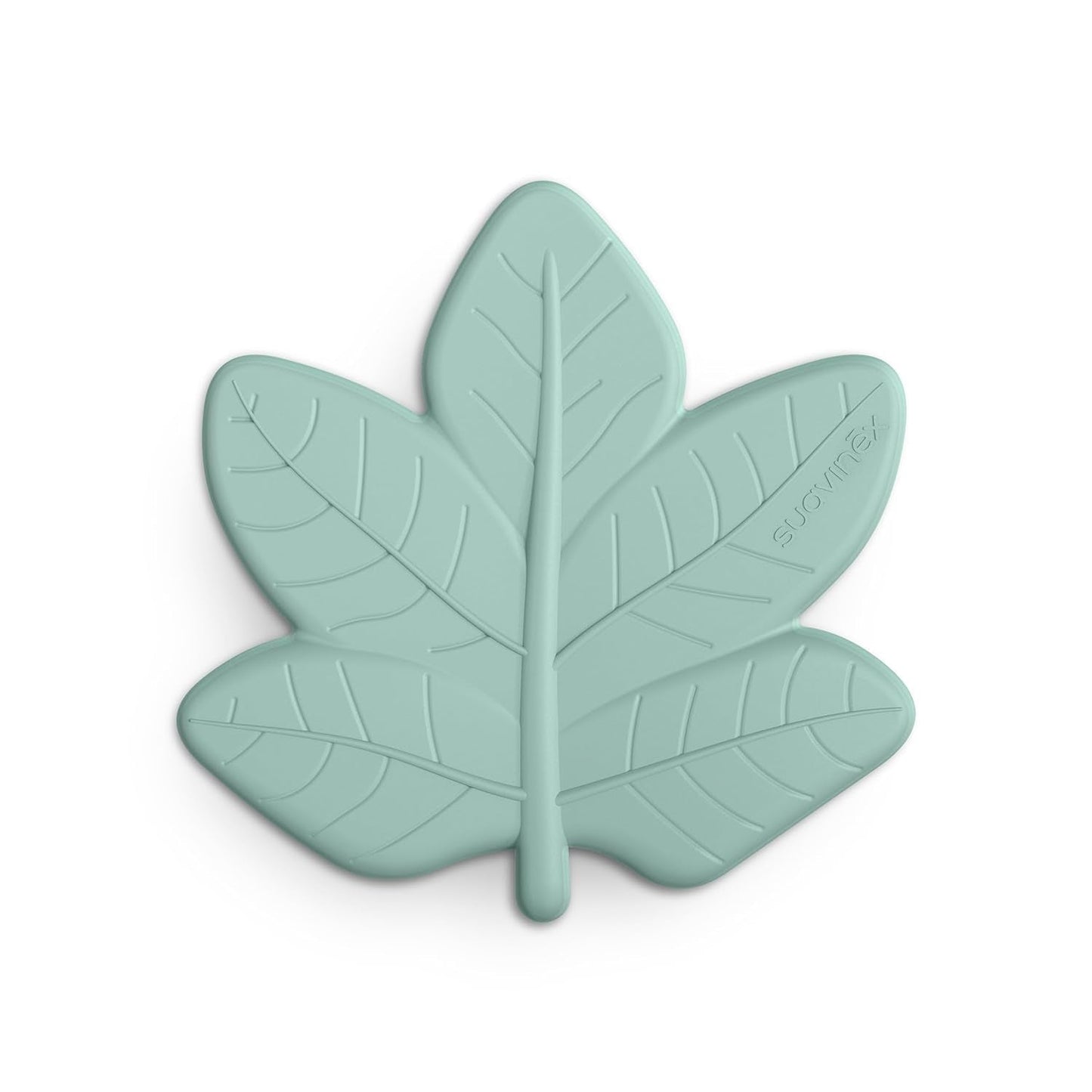 Suavinex, mordedor monobloque de silicona. Suave, flexible, seguro. Calma y calma las encías del bebé. Ergonómico, de fácil agarre, texturizado/relieve. Diseño con bosque, Poesía, Verde