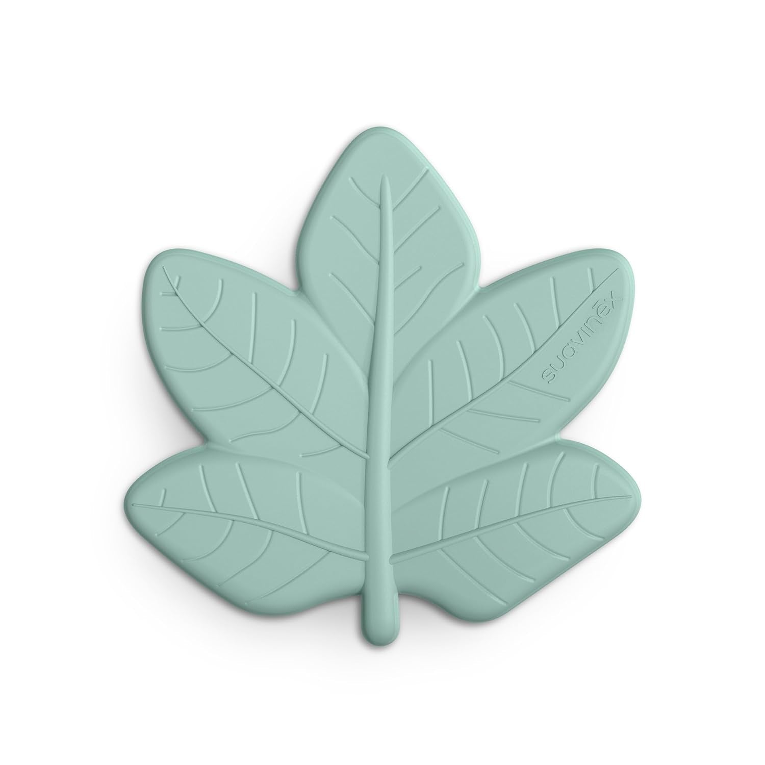 Suavinex, mordedor monobloque de silicona. Suave, flexible, seguro. Calma y calma las encías del bebé. Ergonómico, de fácil agarre, texturizado/relieve. Diseño con bosque, Poesía, Verde