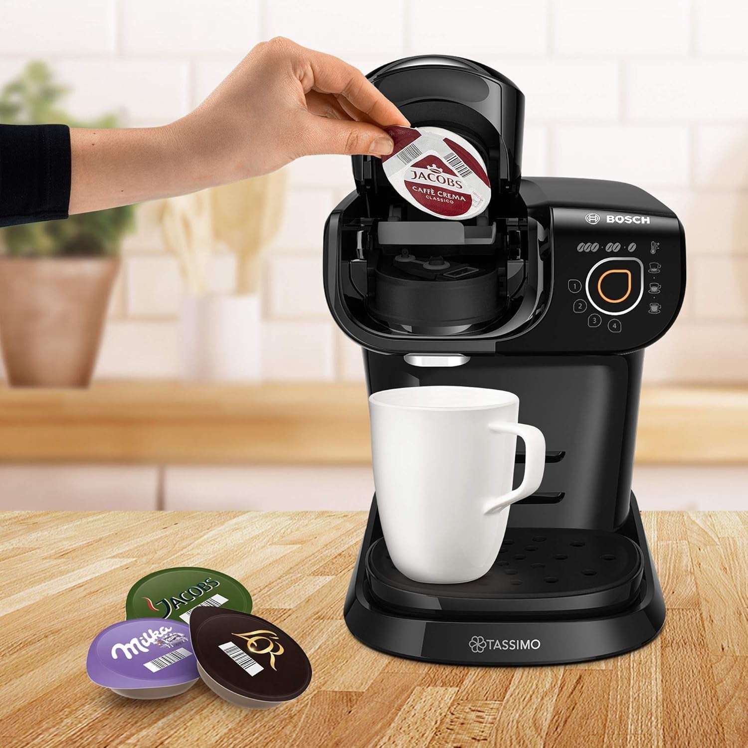Tassimo My Way Cafetera espresso con 2 cápsulas TAS6502 con filtro de agua, más de 70 bebidas, personalización de bebidas, variedad de café, preparación fácil, 1500 W, negra