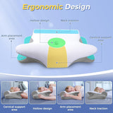 SAHEYER Almohada cervical 2 en 1 Almohada ergonómica de apoyo para el cuello y almohada enrollable para el cuello Almohada ortopédica para personas que duermen de lado Almohada de espuma viscoelástica para personas que duermen de lado Espalda y estómago Almohadas cervicales ortopédicas Naty Shop