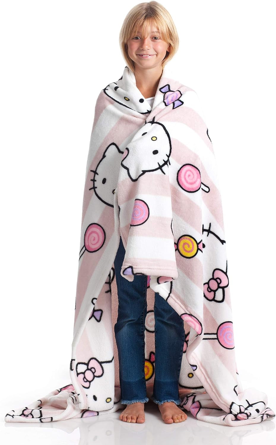 Colcha Hello Kitty, rosa, manta suave 130X170Cm, colcha o colcha para sofá de microfibra. Calidad con certificado Oekotex, Camas y Mantas Sanrio Besuche den Kanguru-Store Cuadros Rosa 130X170 Cm