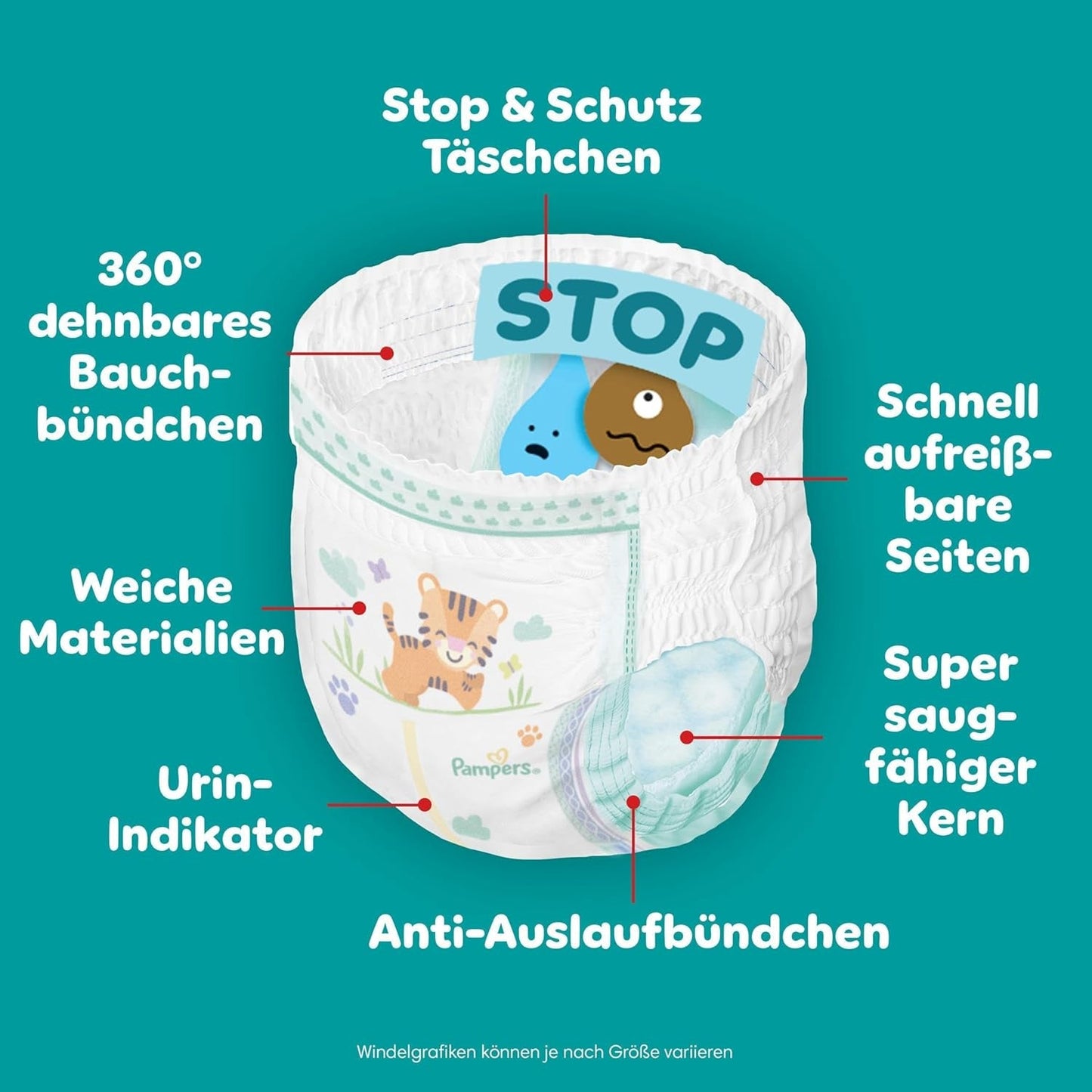 Pampers Baby-Dry Pants Tamaño 5, 160 unidades, 11 kg-17 kg, auslaufsichere 360° apto para día y noche