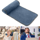 Almohada para el cuello para sillón reclinable, almohada ajustable de felpa, rollo para el cuello, forro polar antideslizante, almohada para el cuello para viajes, hogar, tumbona, sofá, sillón (gris oscuro)