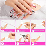 Pegamento para puntas de uñas, BOLASEN Pegamento para uñas extra fuerte, 4 piezas Pegamento para uñas agrietado, Pegamento para uñas, Pegamento para uñas artificial extra fuerte, Pegamento para uñas - 4 * 7 ml