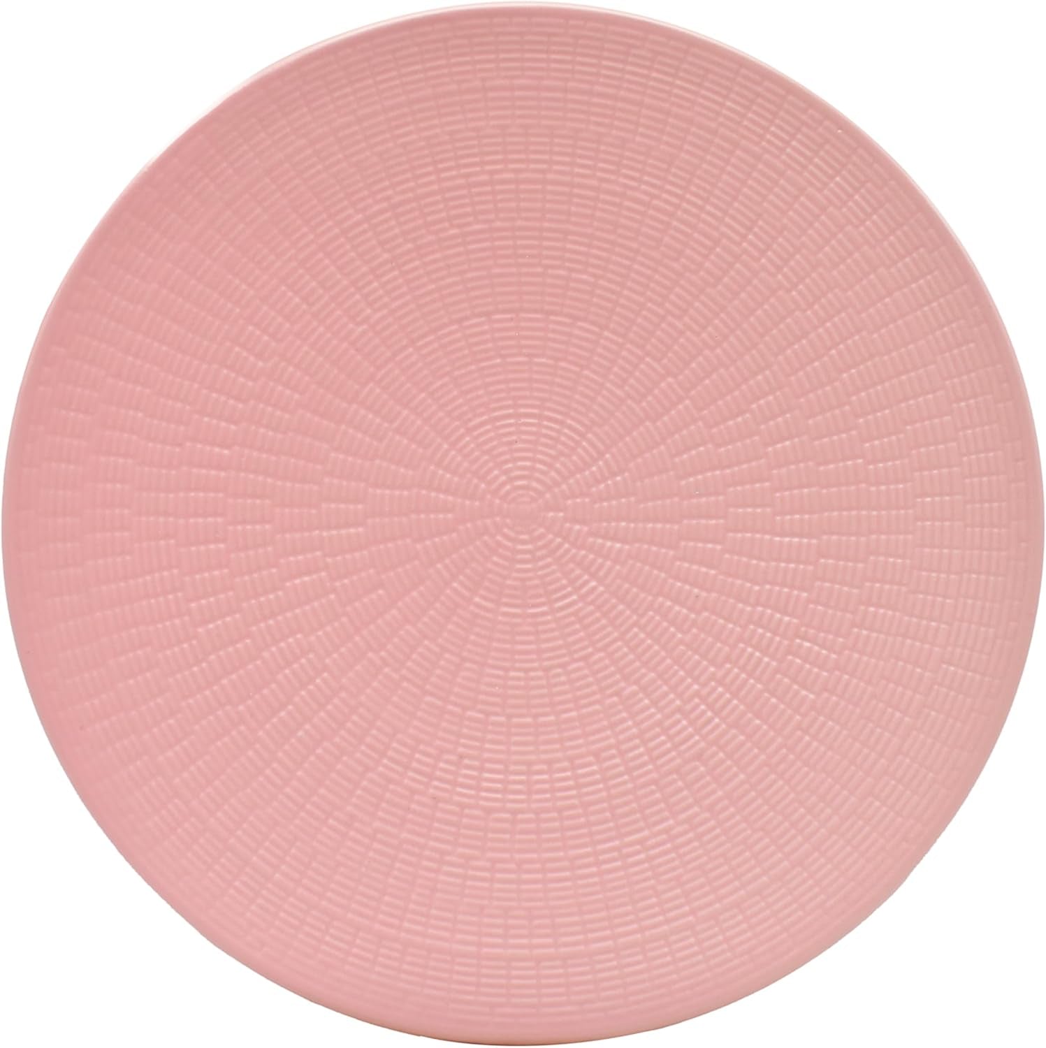 ECHTWERK Vajilla vintage de 12 piezas, diseño natural "Blanka", 4 personas, elegante vajilla de gres texturizado con 4 platos llanos, 4 guarniciones, 4 platos llanos, color rosa
