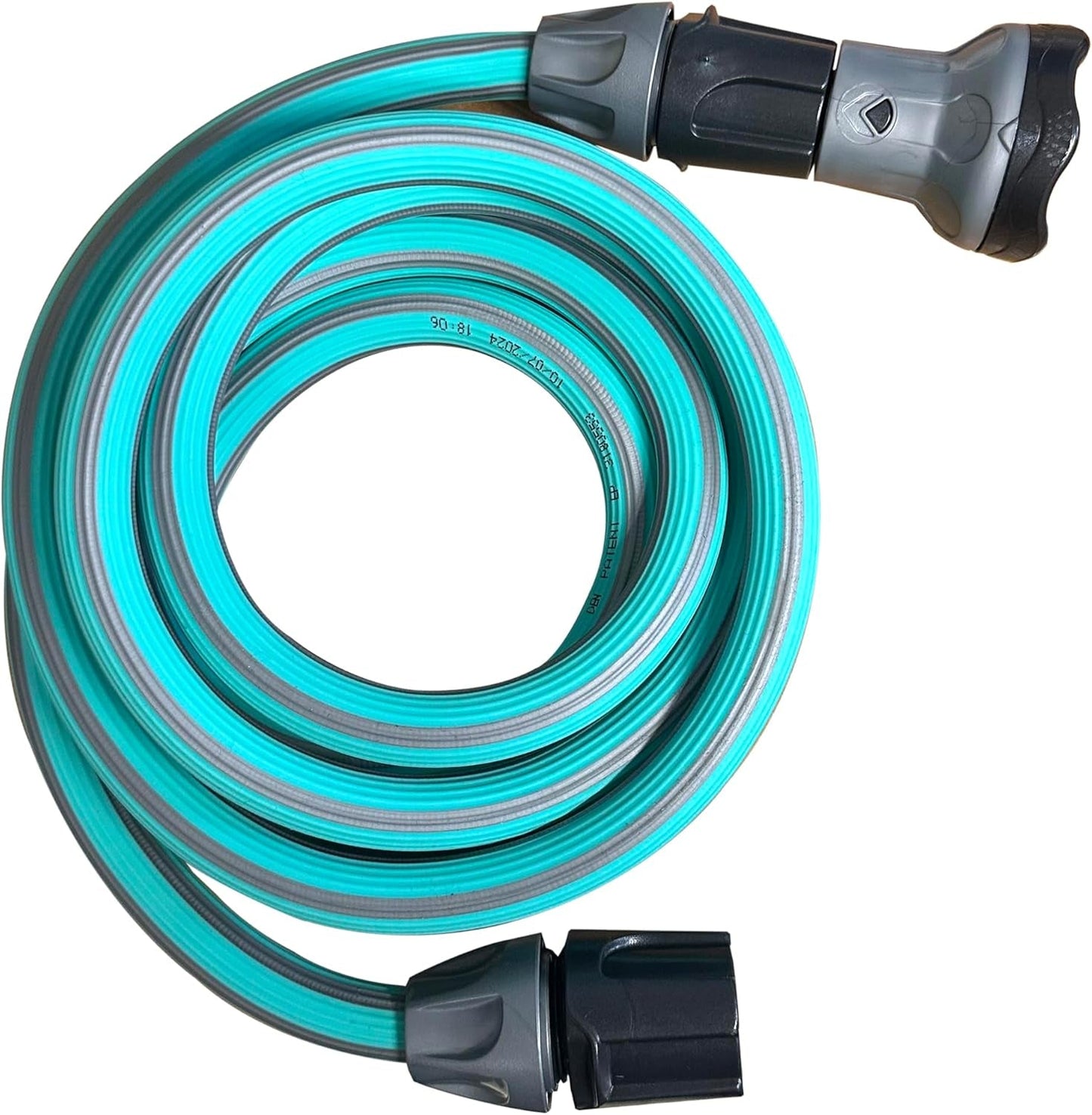 Manguera de jardín extensible hasta 7,5 metros, 1/2" (12,5 mm), con ducha de mano y 8 funciones, Idroeasy