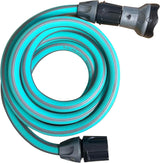 Manguera de jardín extensible hasta 7,5 metros, 1/2" (12,5 mm), con ducha de mano y 8 funciones, Idroeasy