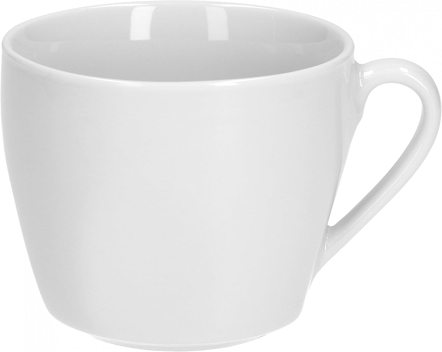 Van Well Lilli Servicio de café para 12 personas, vajilla cuadrada de porcelana blanca de 36 piezas con bordes curvos para una mesa de centro perfectamente dispuesta - Apto para lavavajillas