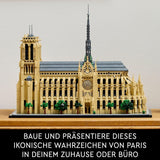 LEGO Architecture Notre-Dame De Paris, Coleccionable para adultos, Recuerdo de Francia, Regalo para mujeres, hombres, trotamundos y todos los entusiastas de la historia, Modelo arquitectónico 21061 Juegos de construcción Besuche den LEGO-Store