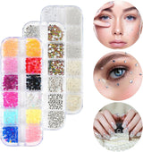 Harz Strasssteine ​​​​4200Pcs Strass Kristalle 1Mm-5Mm Gemischte Kinder Bastelsachen Kit Mit Strass Mit Picking Pinzette Und Stift para DIY Nägel Kleidung Kunsthandwerk Gemischt Becher Party (A)