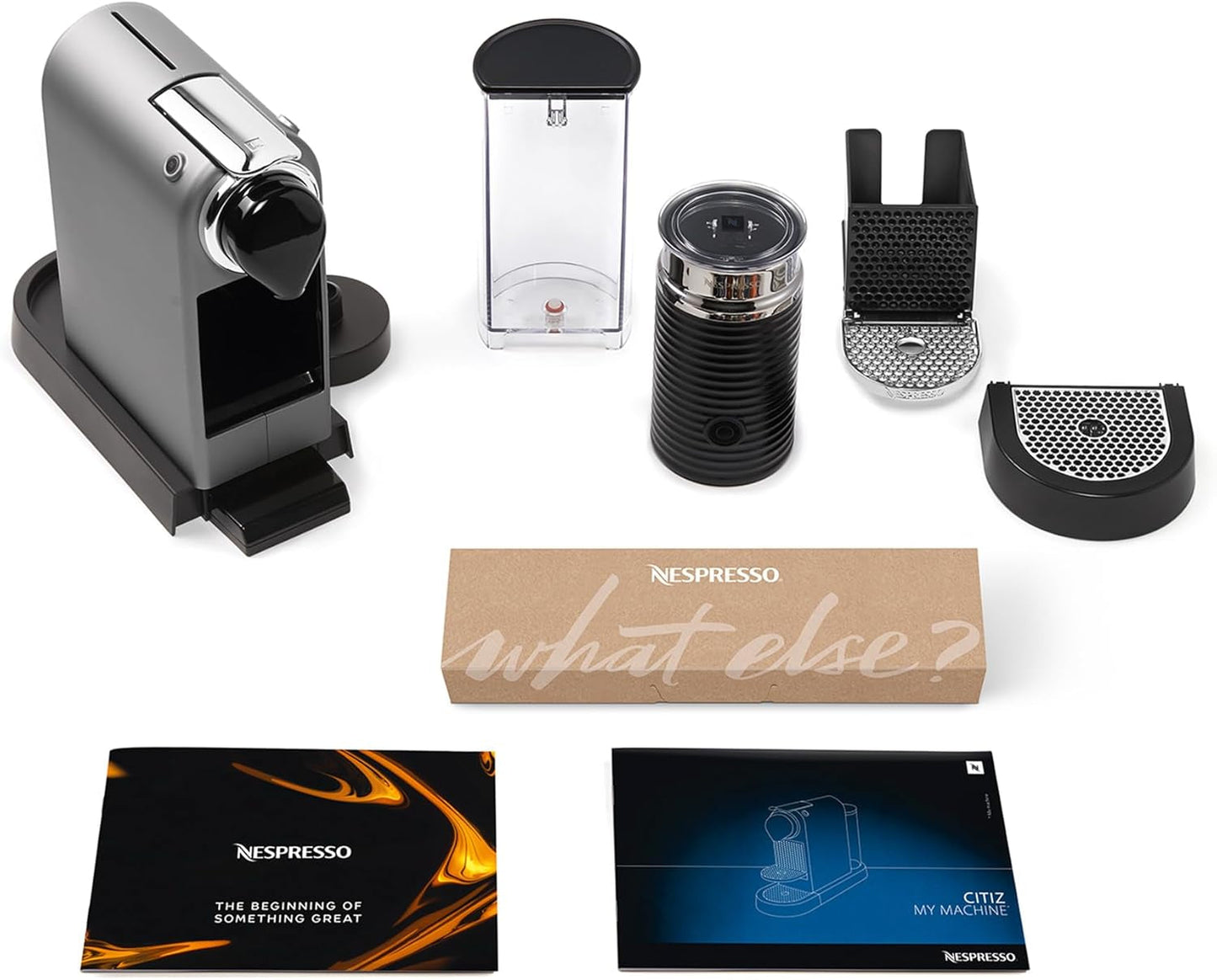 Cafetera espresso con cápsulas Nespresso XN761B Citiz&Milk | Modo de espera automático | 1260 vatios | Capacidad del depósito de agua: 1 l | Presión de la bomba: 19 bares | Plata
