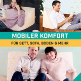 Almohada de cuña para cama y sofá - Ideal como almohada de lectura, para la espalda en la cama o para elevar las piernas - Espuma dimensionalmente estable - Funda lavable