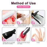 Hanyousheng Nagellacentferner Clips, Nagel Clips, 10 Stück Schwarz Nagelclips, Nagel Klammer, Nails Art ​Gel Cap, Soak off Clip Cap UV Gel Poliermittel Entferner Wrap Nail Tool