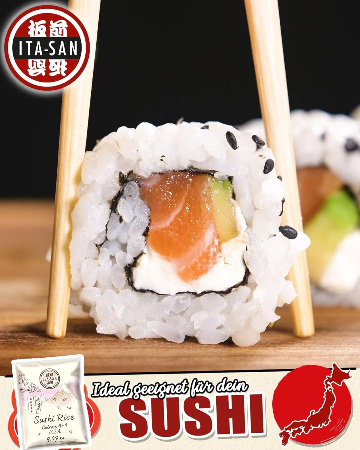 ITA-SAN Calrose / Arroz para sushi, 1 paquete (1 x 9,07 kg)