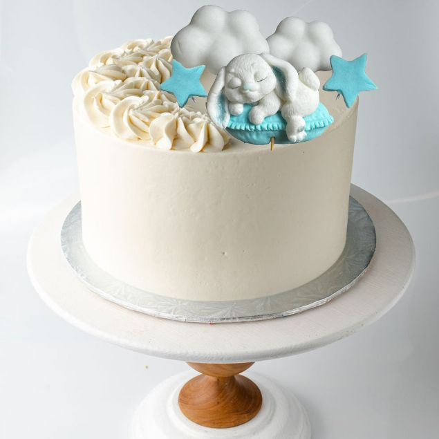 Set de 7 adornos comestibles de azúcar, Conejitos Decoraciones de Pasta de Azúcar Naty Shop