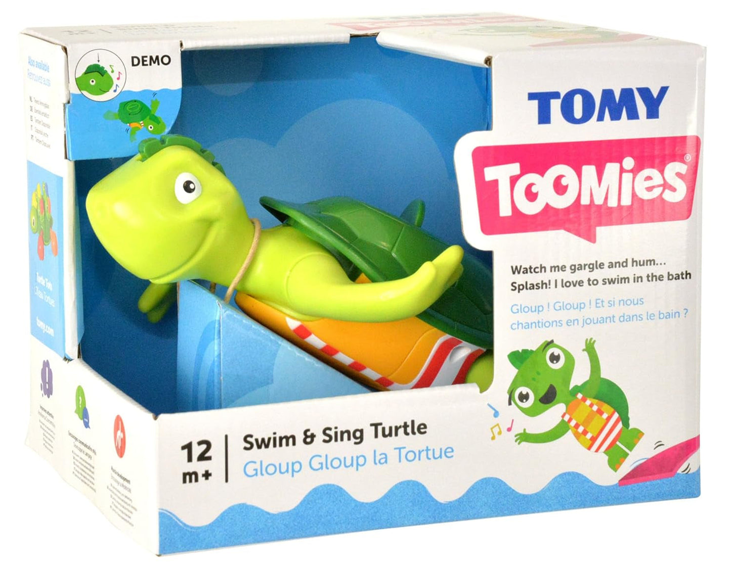 TOMY Juguete acuático para niños "Plantschi la tortuga cantante" juguete multicolor de alta calidad para niños con música, combina juguete de baño y juguete musical, ¡a partir de 12 meses! Juguete de baño para jugar en el agua Jucarii Bebe Naty Shop