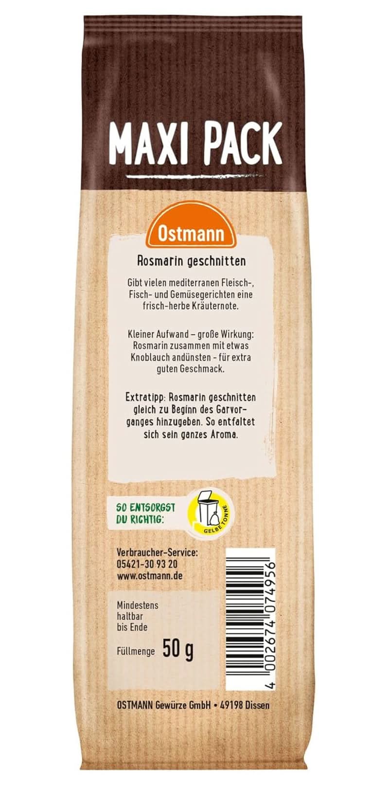 Ostmann, Romero picado, 50 gramos Condimente Naty Shop