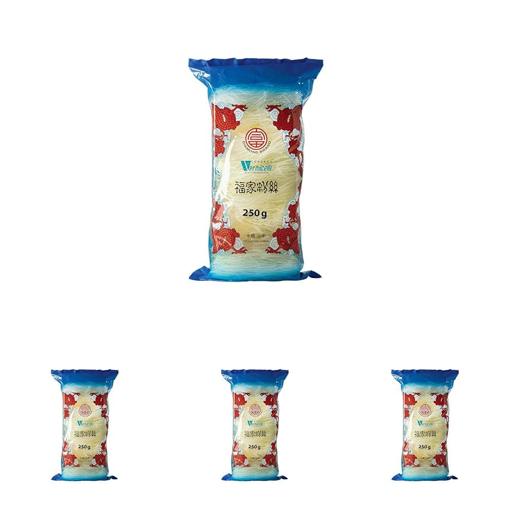 Fideos de cristal DIAMOND, fideos largos de cristal, naturalmente veganos y sin gluten - 1 x 250 g