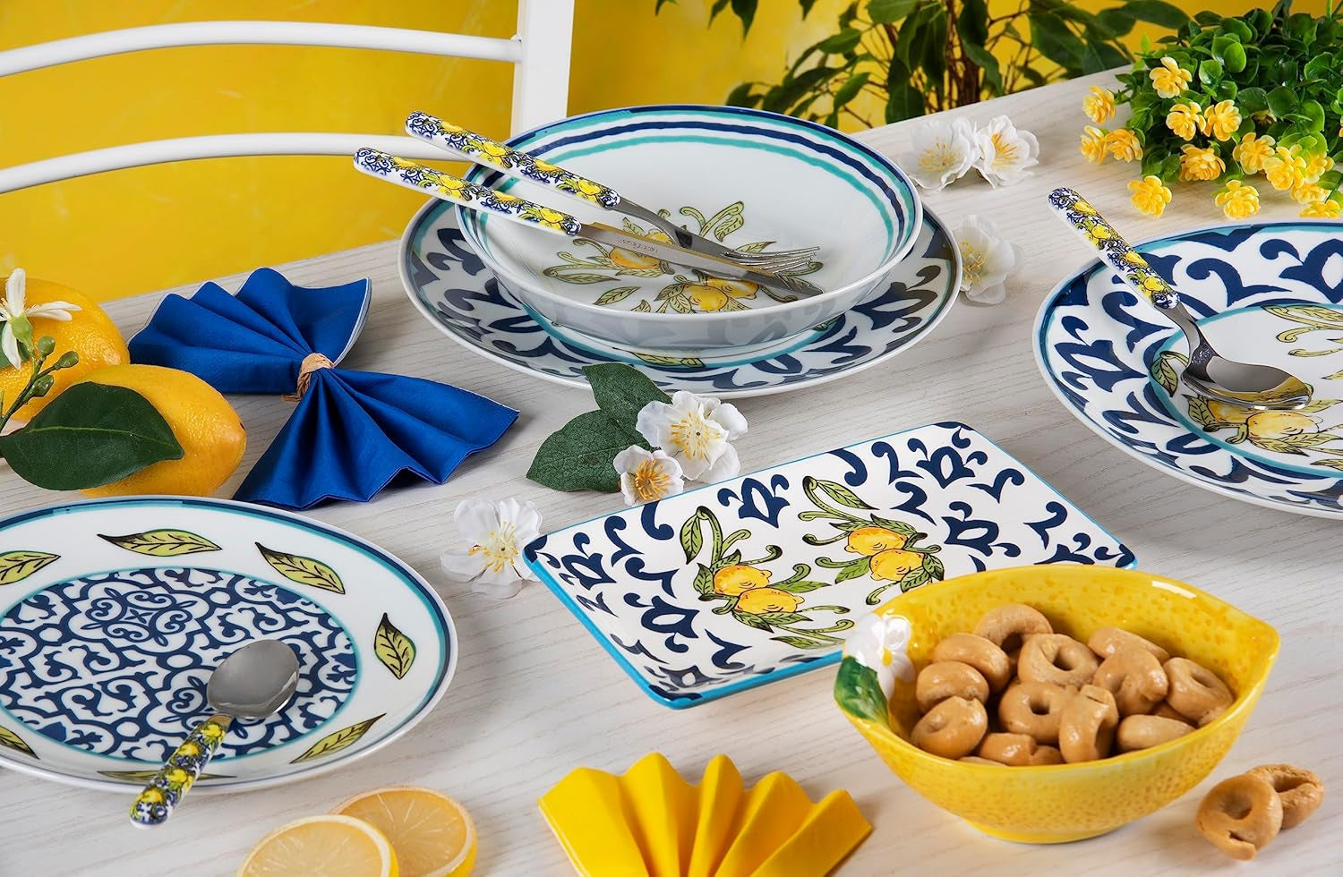 Excelsa Amalfi Tellerservice 18 Stück, Tienda Porzellan Naty