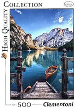 Clementoni 35039 Lago Braies - Puzzle de 500 Piezas a Partir de 9 Años, Puzzle Colorido para Adultos con Colores Atrevidos, Juego de Habilidad para Toda la Familia, Bonita Idea de Regalo Puzzle Naty Shop