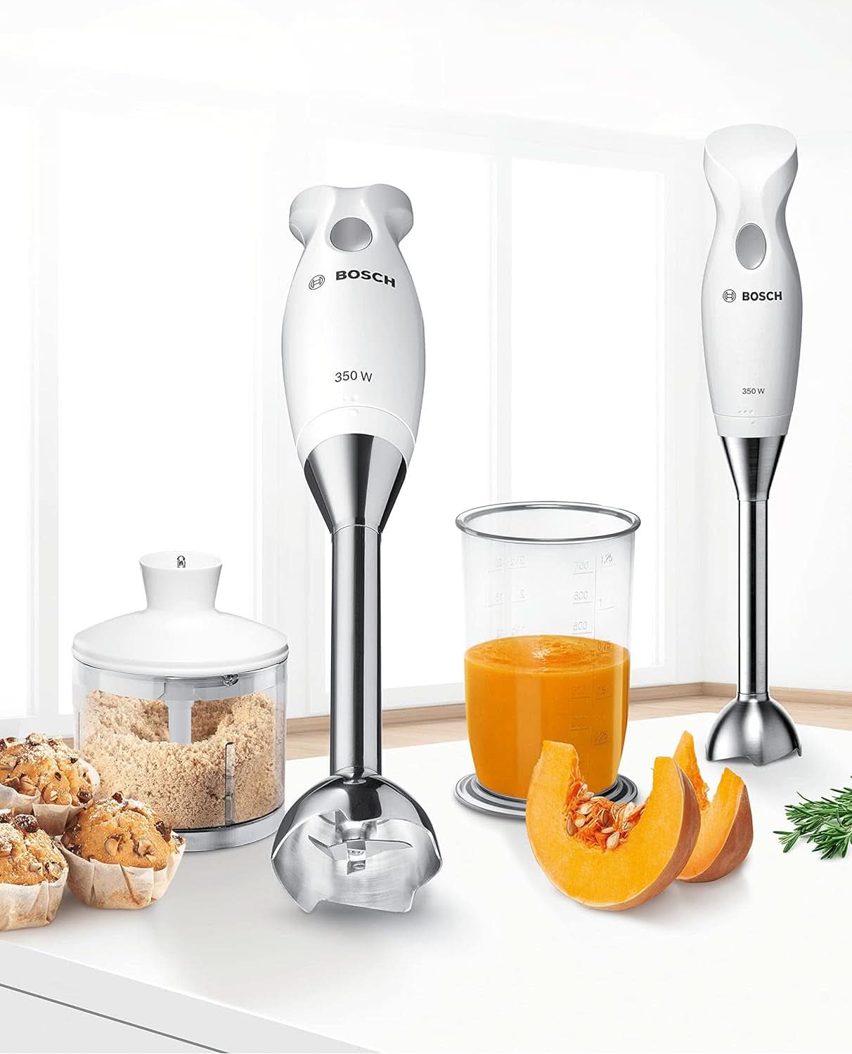 Haushaltsgeräte MSM6B500 Batidora de pie, 350 W, Plata/Weiß Cocina Naty Shop
