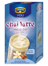 KRÜGER YOU Chai Latte Vanilla Cinnamon, preparación instantánea para bebidas lácteas, aromatizado con vainilla y canela, 250 g (10 sobres de 25 g)