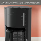 Krups F30908 ProAroma Cafetera espresso con filtro y jarra de cristal, capacidad 1,25 l, 10-15 tazas, 1050 W, negra