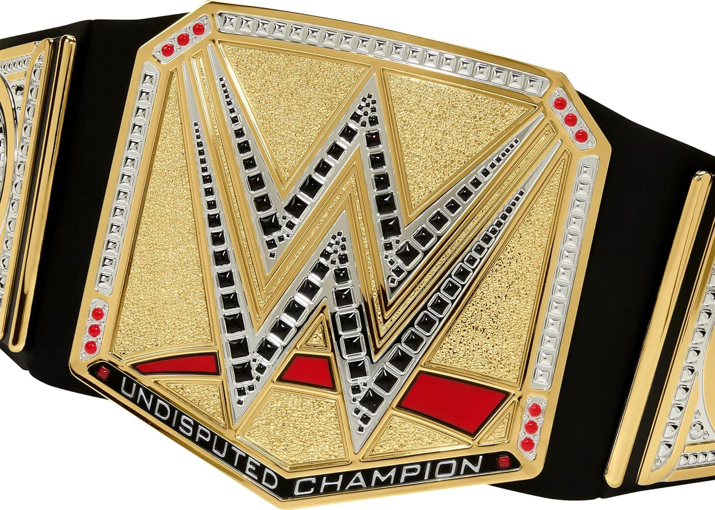 Mattel Mattel Cinturón de campeonato de la WWE, disfraz y juego de rol del campeonato universal de la WWE indiscutible, aprox. Cinturón De Piel Sintética De 100 Cm De Largo Con Ajuste Exclusivo, HYJ35 Figuras De Acción Naty Shop