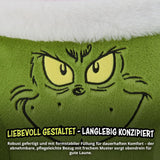 Grinch Pillow - Almohada de Lectura para Cama y sofá, Respaldo con reposabrazos, Almohada de Lectura para Espalda, Cuello y Cabeza, Verde, 40 x 38 cm