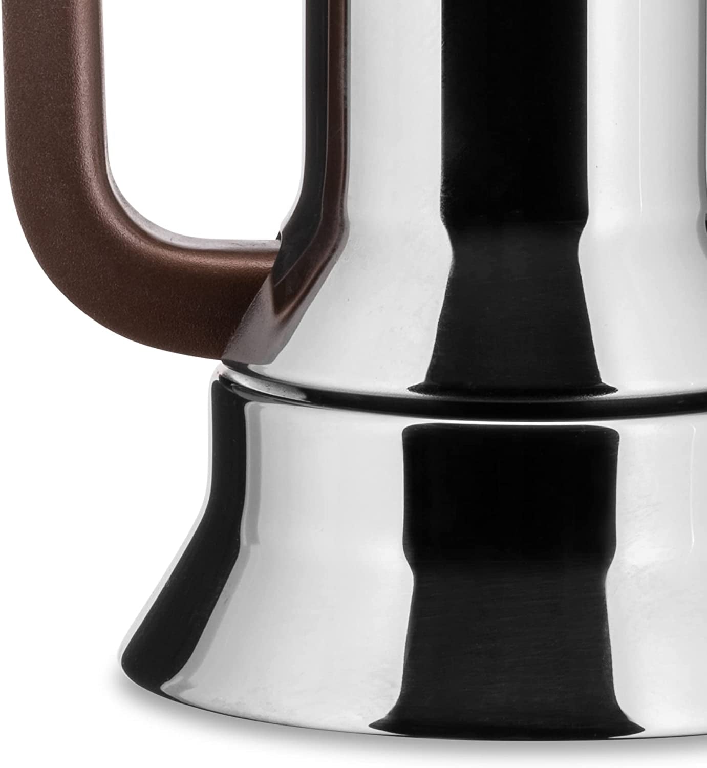 Alessi 9090/6 Espresso con 6 tazas para inducción, acero inoxidable, plateado, 15,5 x 13,5 x 27 cm