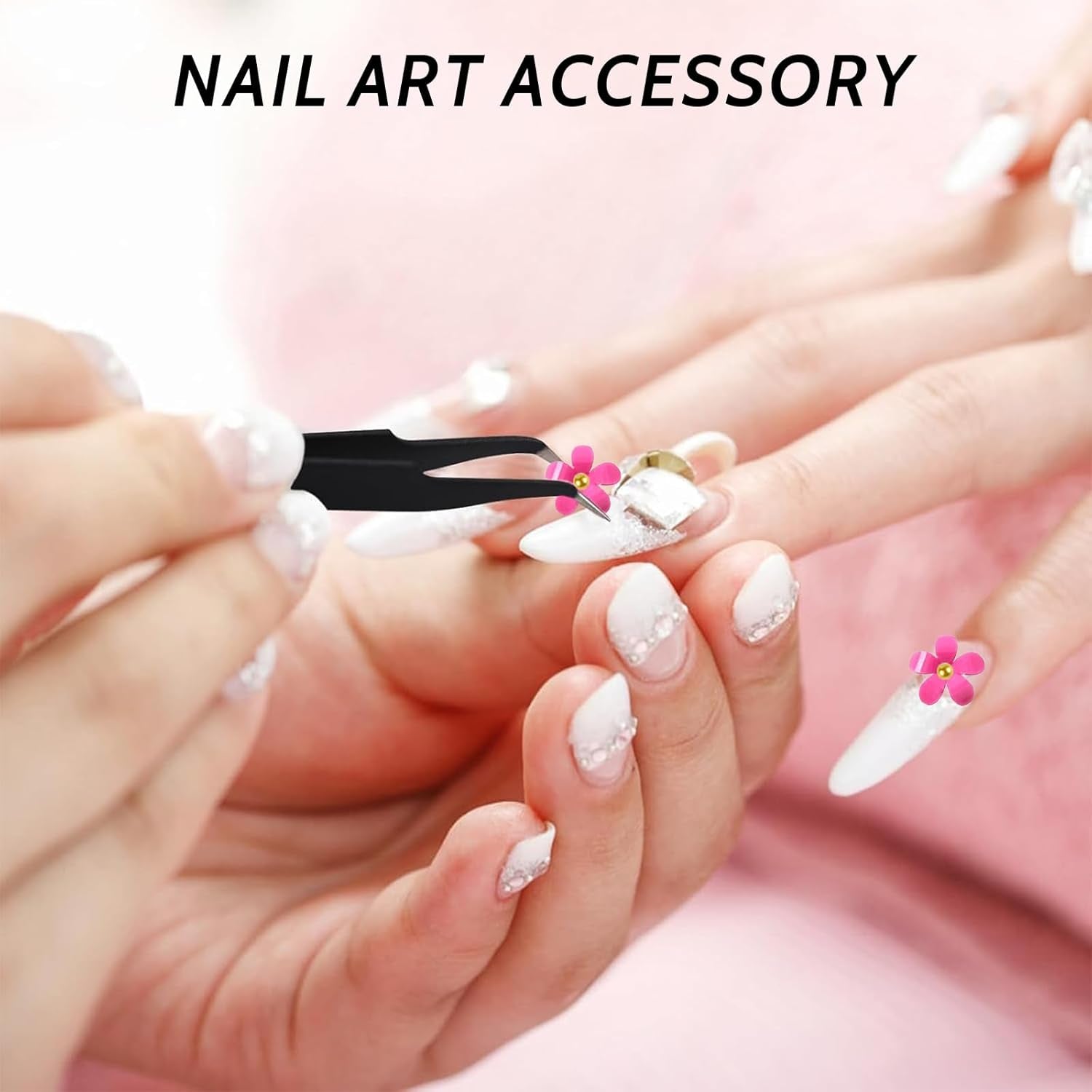 1 Karton Nail Art Charms, 3D Flowers Nagelkunst Charms, Acryl Blumen Nagel Strass Mit Ornamenten, Nagel Edelsteine, Nagel Zubehör Für Mädchen, Nagelkunst Dekoration, DIY Handwerk Nail Design