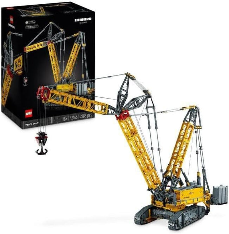LEGO Technic Set de grúa sobre orugas Liebherr LR 13000, construye el mejor modelo de vehículo de construcción por control remoto con aplicación Control+, grúa con sistema de cabrestante y brazo elevador, kit de modelo grande para adultos 42146 Besuche Den LEGO-Store Sets de construcción
